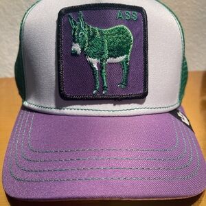Goorin Bros Green and Purple Donkey Patch Hat